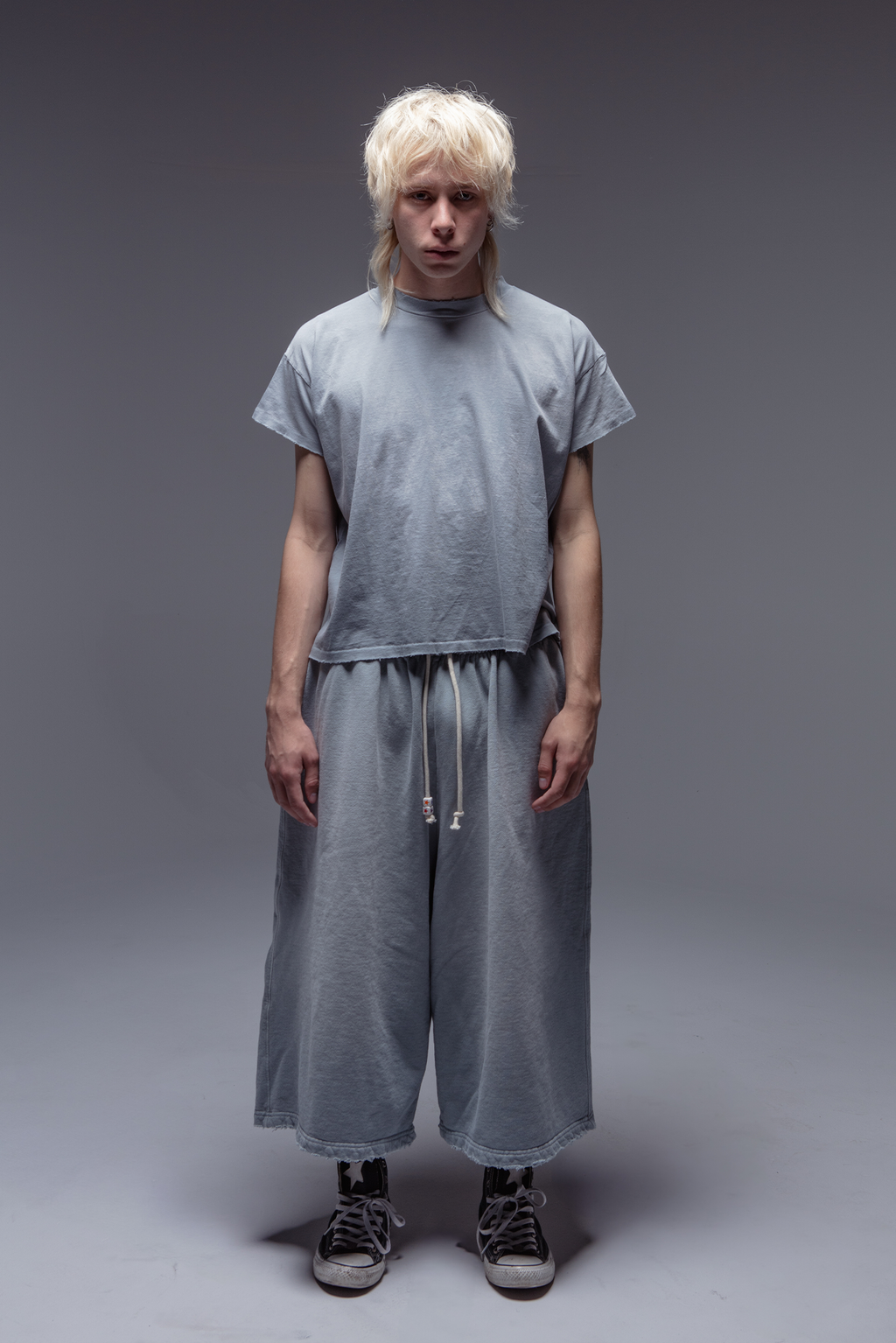 Slate Oversized Sweat Shorts