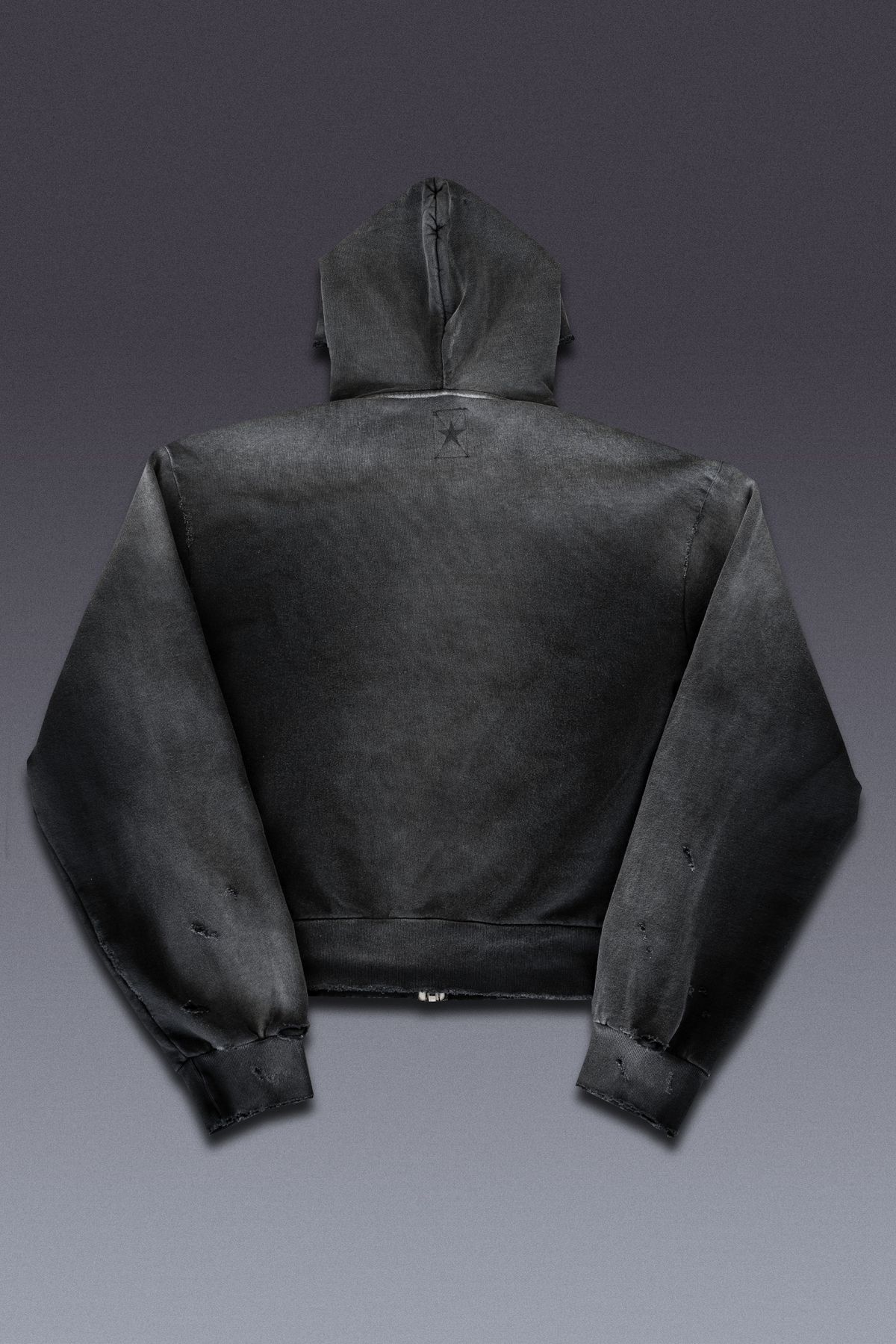 Abyss Distressed Zip Up Hoodie